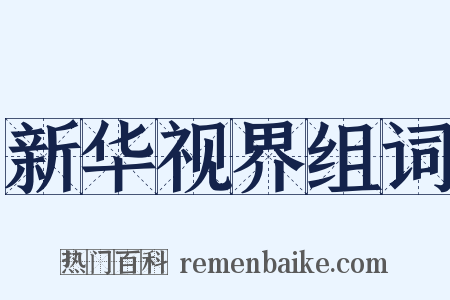 新华视界组词是什么意思的图片